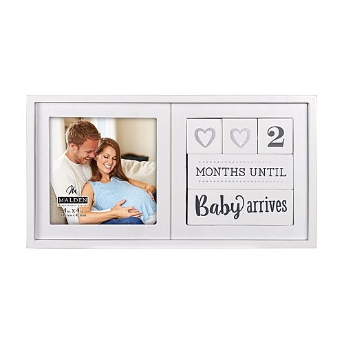 Malden 4"X4" Baby Countdown Blocks Tabletop Frame, One Size, Gray