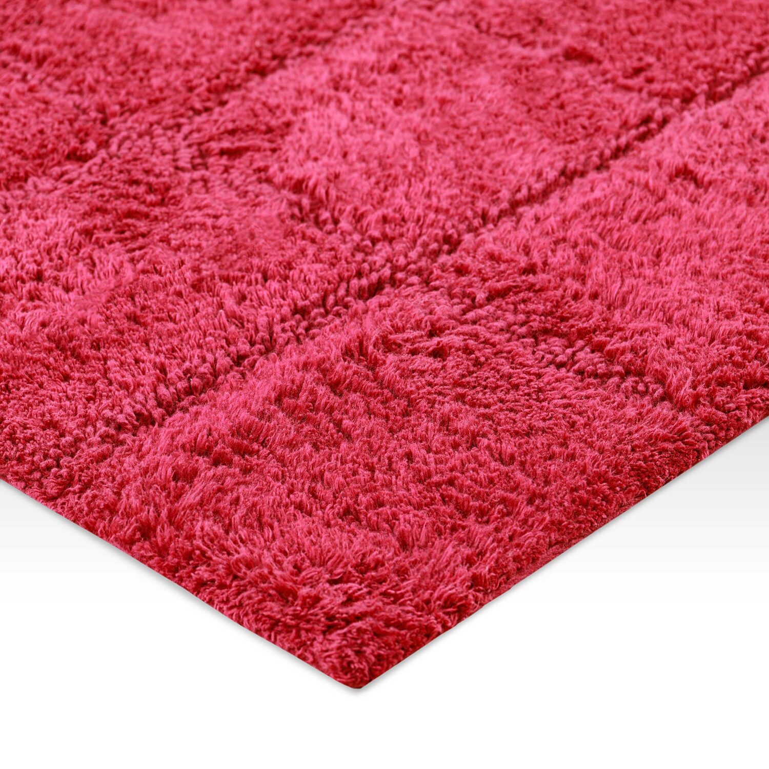 SUPERIOR® Luxury Comfort Checkered Cotton Washable 24 X 60 Bath Runner