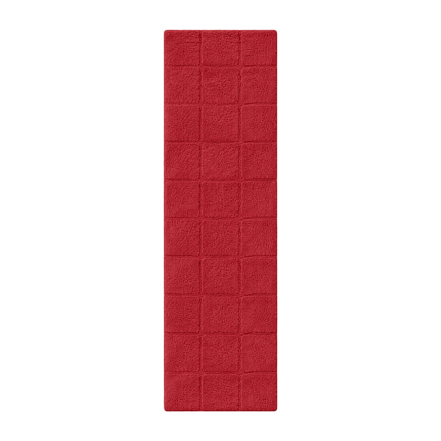 SUPERIOR® Luxury Comfort Checkered Cotton Washable 24 X 60 Bath Runner