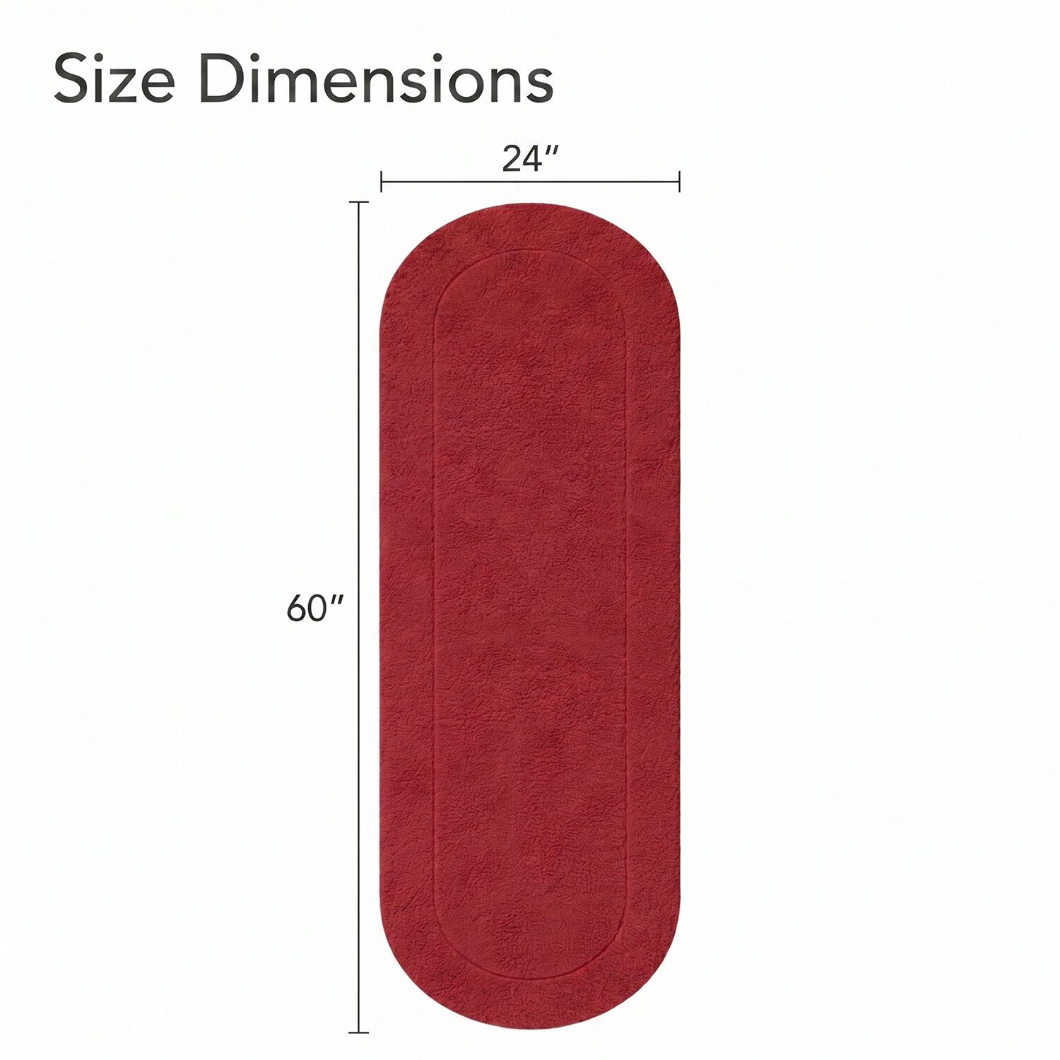 SUPERIOR® Luxury Cotton Classic  Washable Oval 24 X 60 Bath Runner