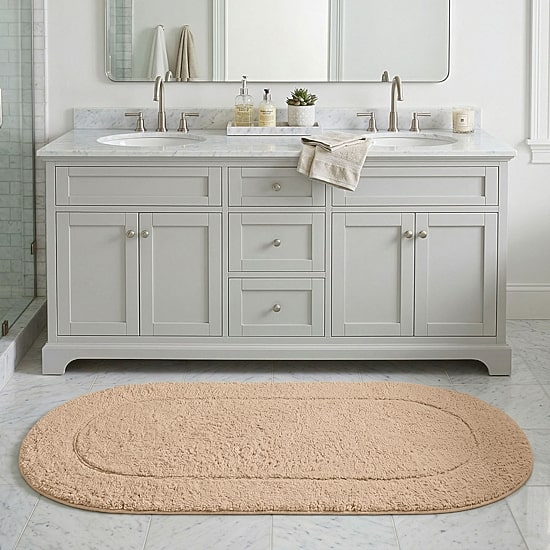 SUPERIOR® Luxury Cotton Classic  Washable Oval 24 X 60 Bath Runner