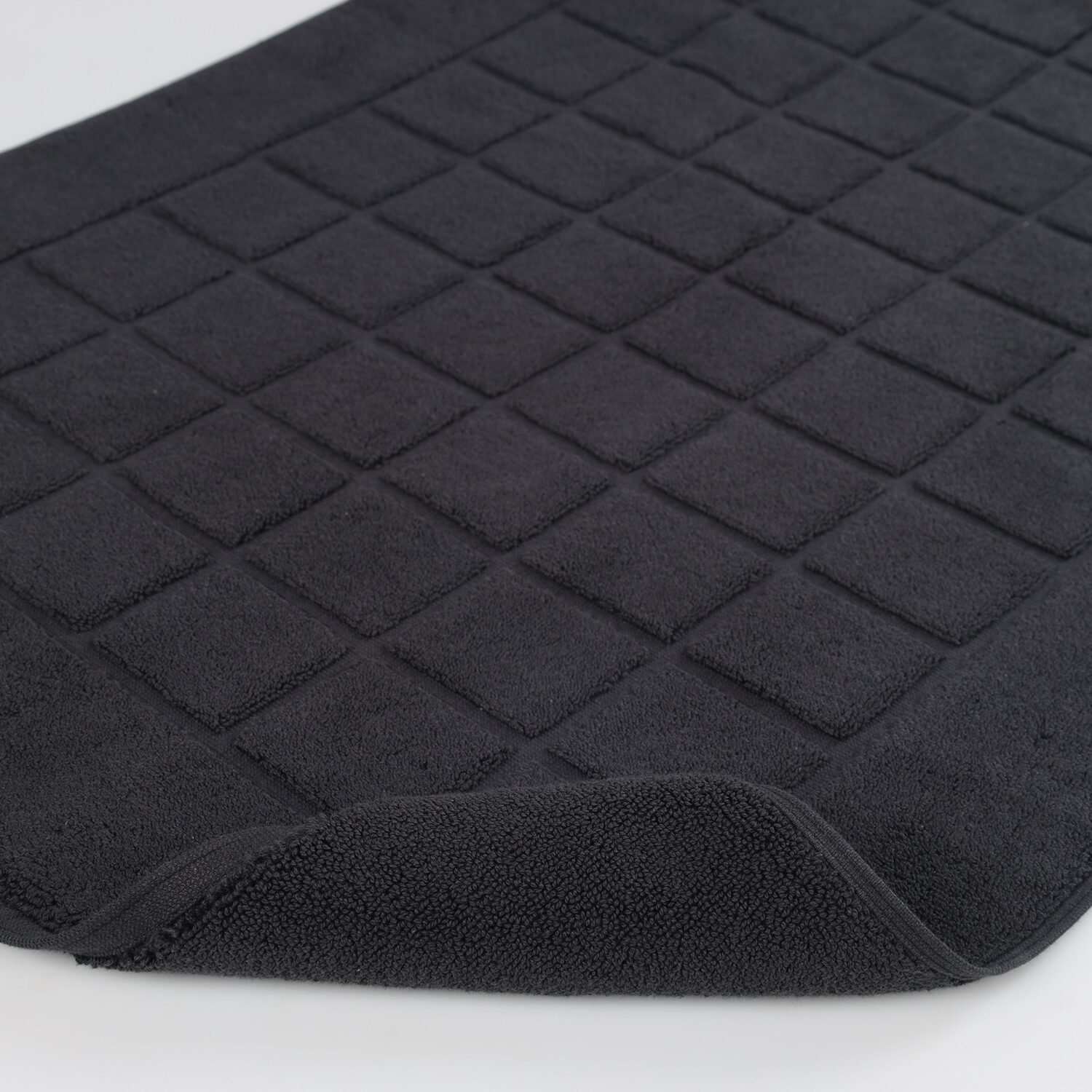 SUPERIOR® Cotton 2-Ply Thickness Solid Checkered 2-pc. Bath Rug Set