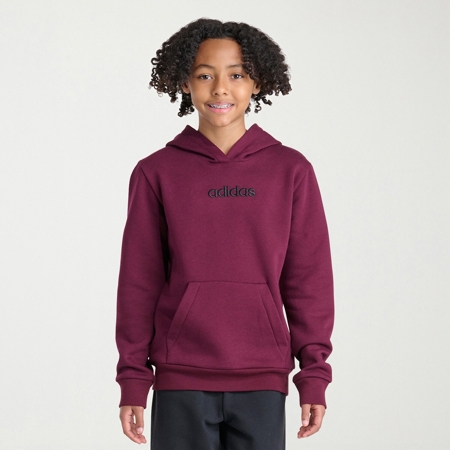 adidas Big Kid Boys Long Sleeve Fleece Active Hoodie