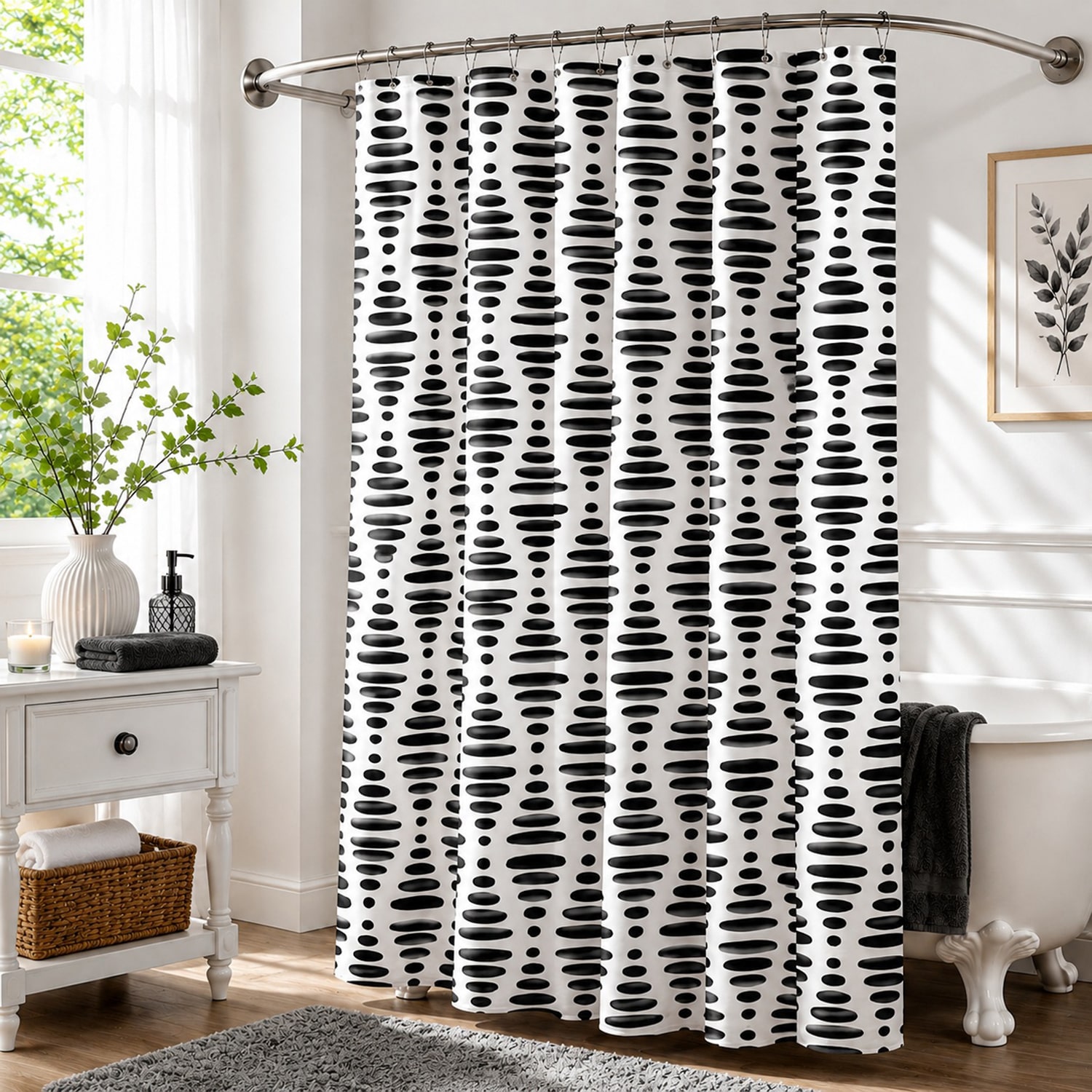 Home Weavers Inc Elmstone Printed Shower Curtain