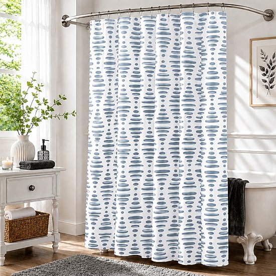Home Weavers Inc Elmstone Printed Shower Curtain Set