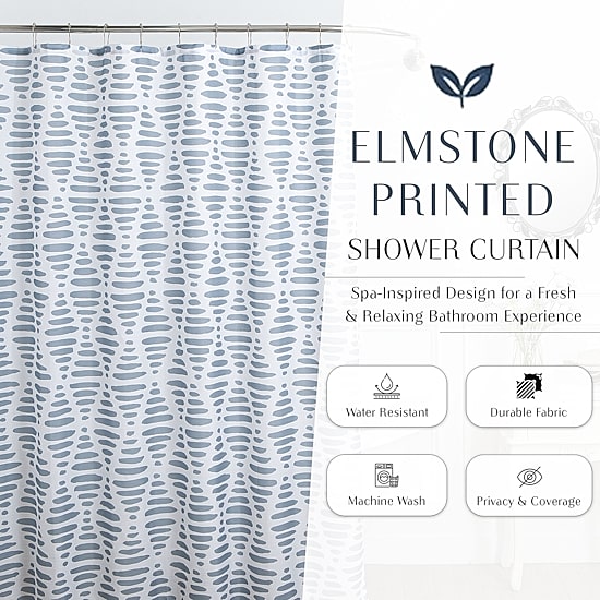 Home Weavers Inc Elmstone Printed Shower Curtain Set