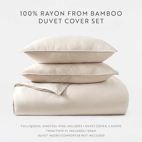 Casual Comfort Premium Rayon From Bamboo Luxury Duvet Cover Set