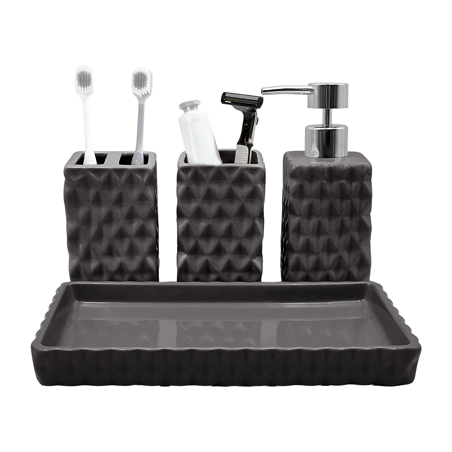 Home Weavers Inc Ashford Ceramic 4-pc. Bath Accessory Sets