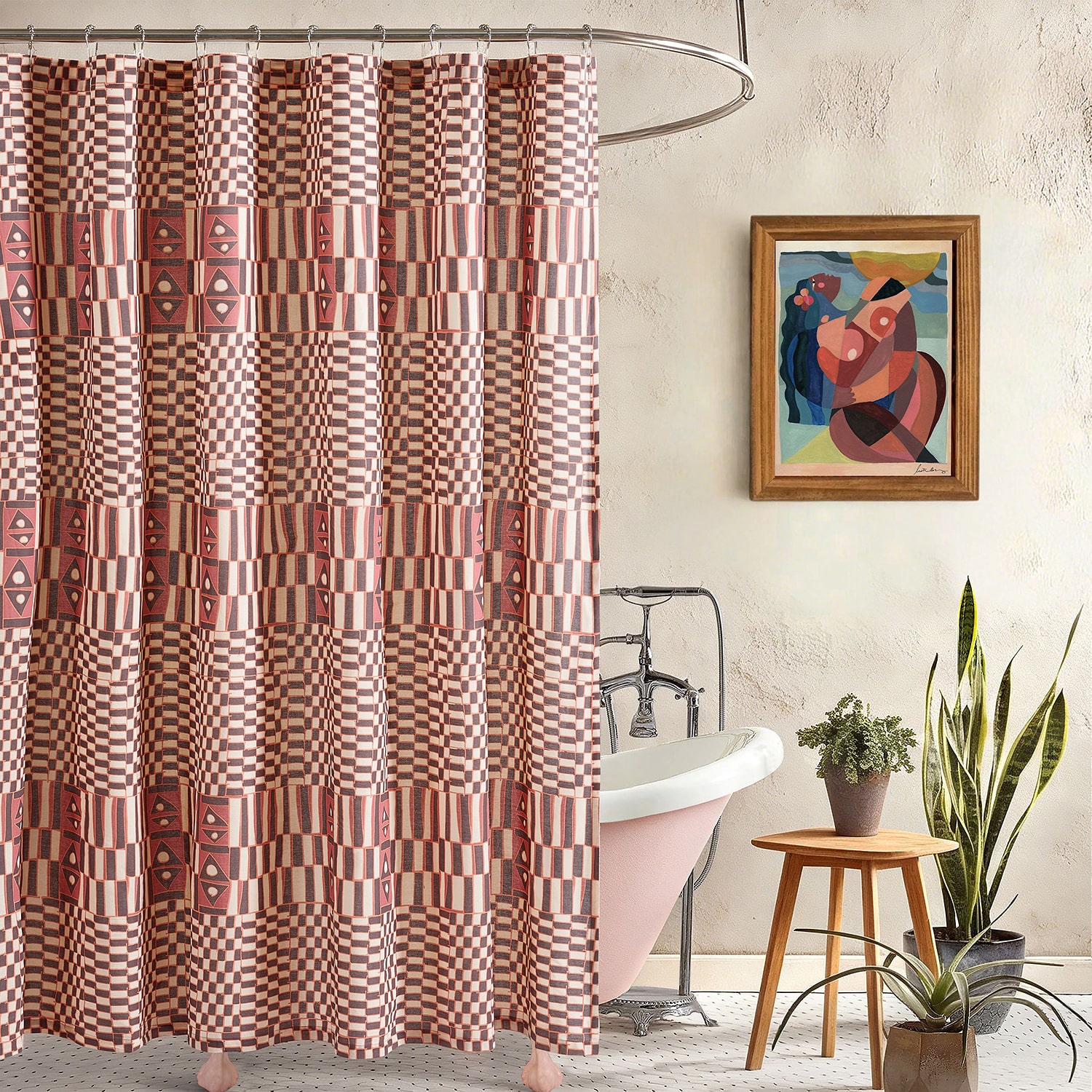 JUNGALOW by Justina Blakeney Verona Cotton Fabric Shower Curtain
