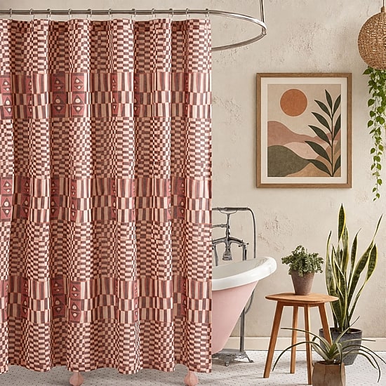 JUNGALOW by Justina Blakeney Verona Cotton Fabric Shower Curtain