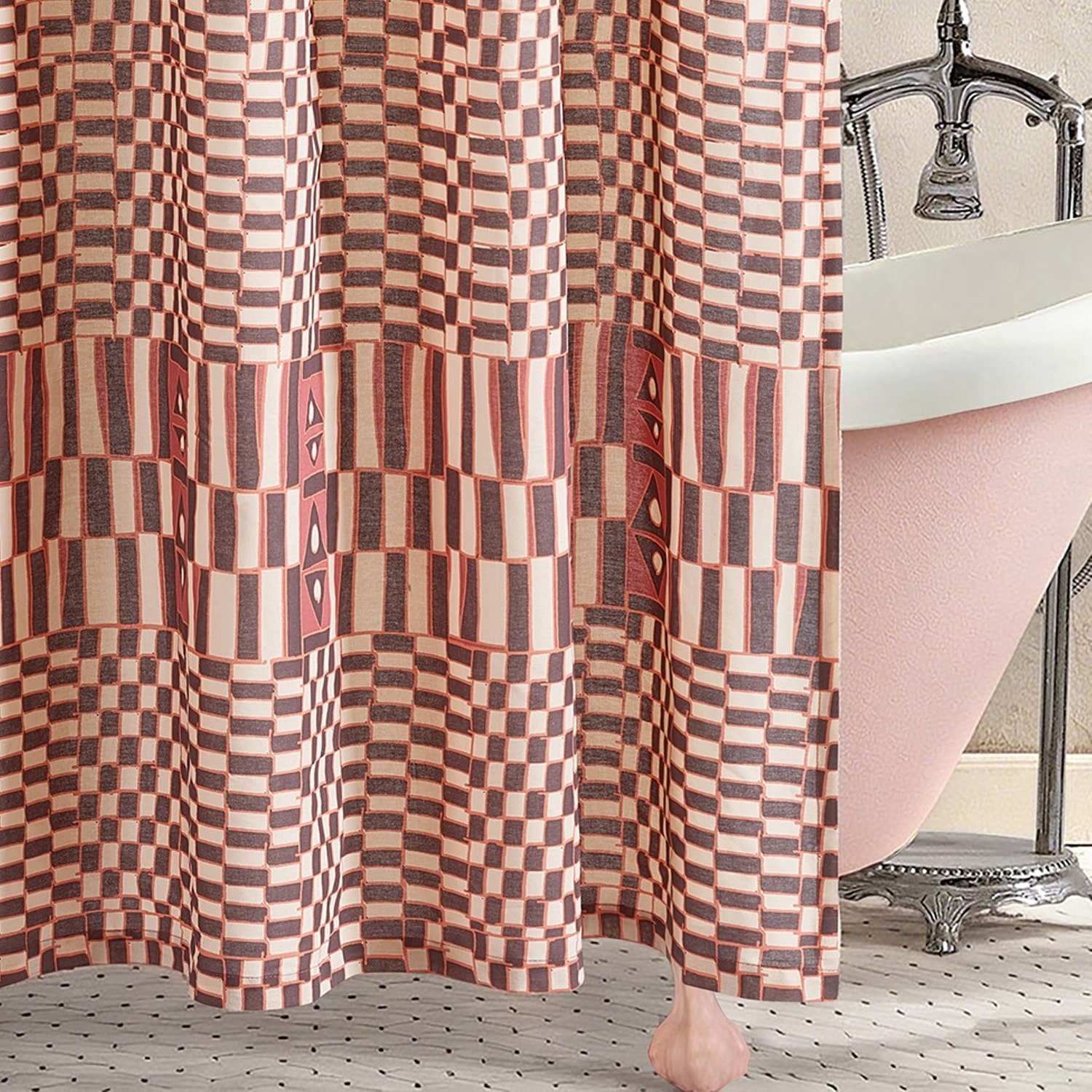 JUNGALOW by Justina Blakeney Verona Cotton Fabric Shower Curtain