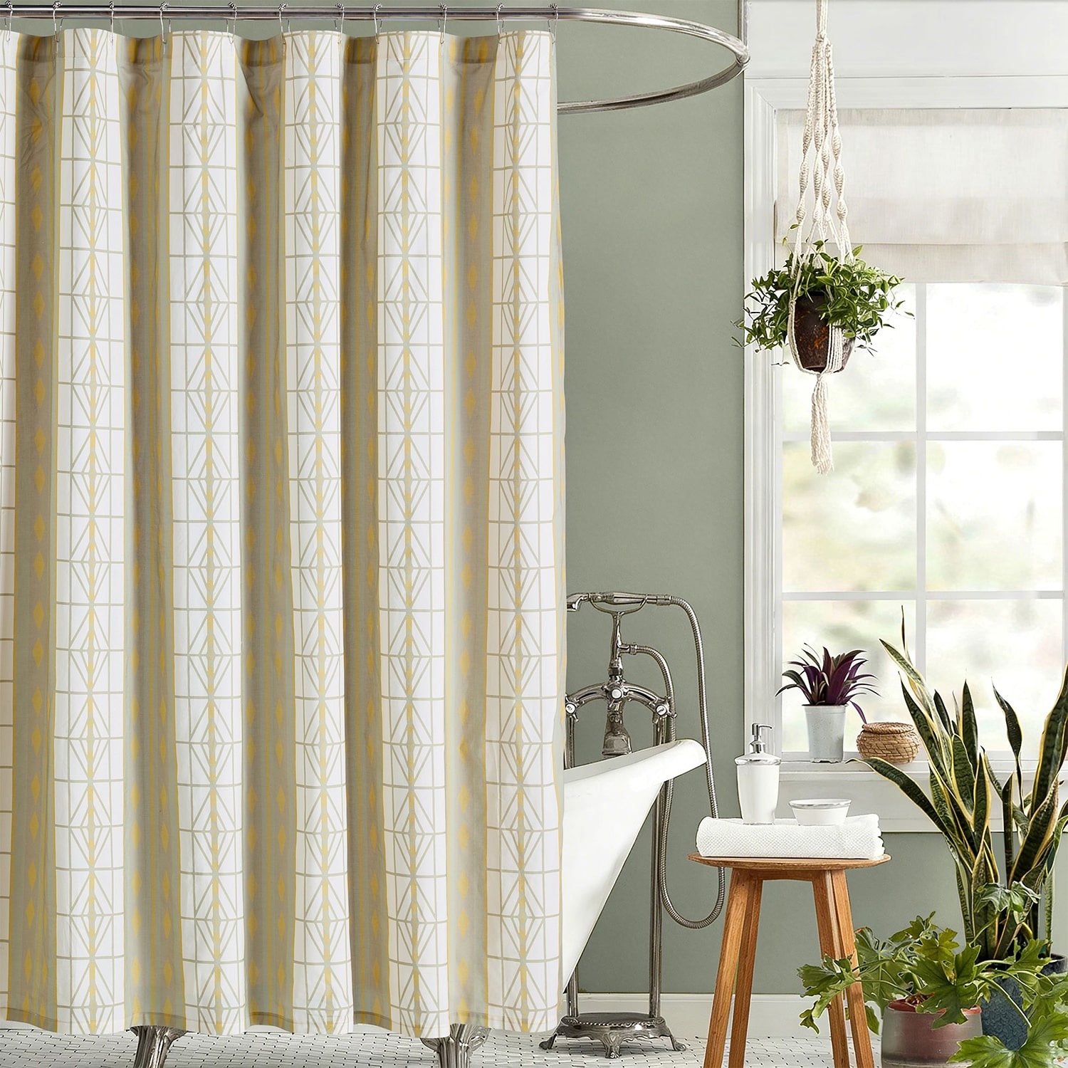 JUNGALOW by Justina Blakeney Savona Cotton Fabric Shower Curtain