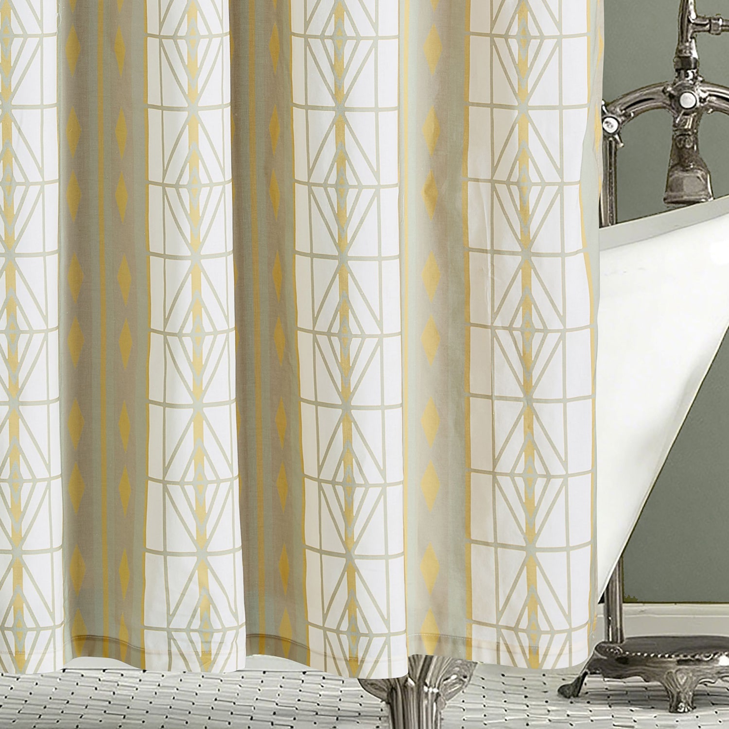 JUNGALOW by Justina Blakeney Savona Cotton Fabric Shower Curtain