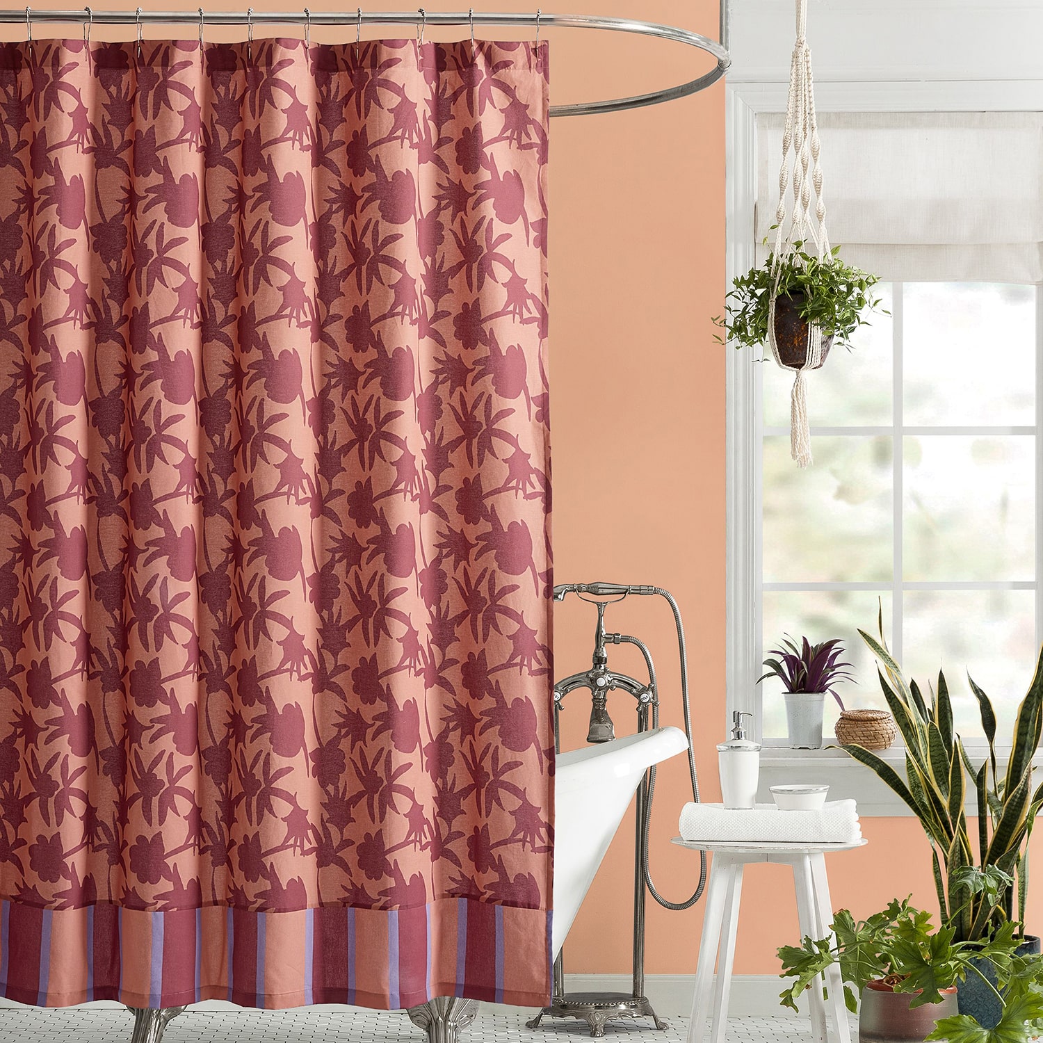 JUNGALOW by Justina Blakeney Natalia Cotton Fabric Shower Curtain