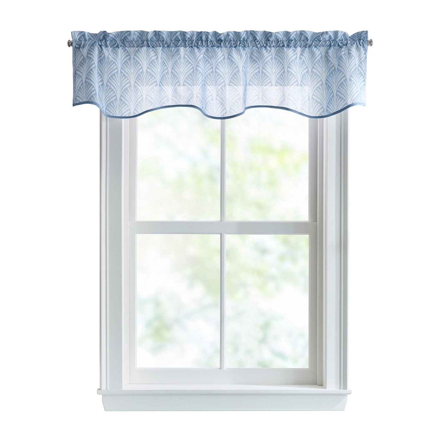 CHF Fan Scallop Rod Pocket Tailored Valance
