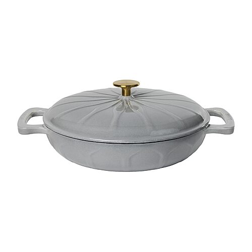 Lodge Cookware Luxe Enamel 3.6 Qt Enameled Cast Iron Braising Pan In Gray