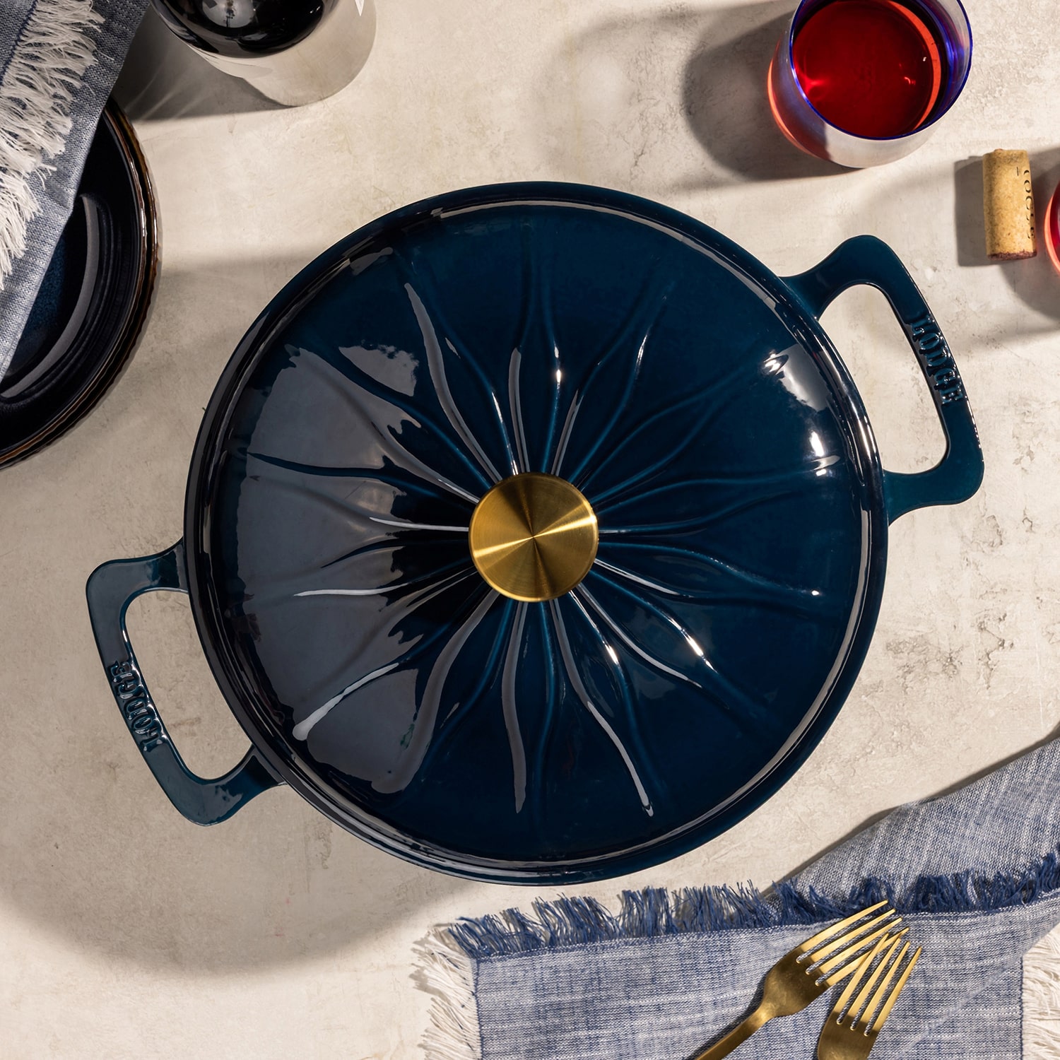 Lodge Cookware Luxe Enamel 6 Qt Enameled Cast Iron Dutch Oven