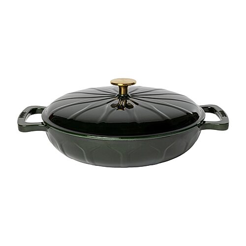 Lodge Cookware Luxe Enamel 3.6 Qt Enameled Cast Iron Braising Pan In Green