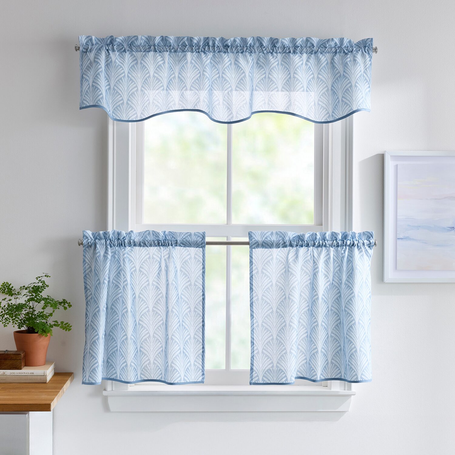 CHF Fan Scallop 2-pc. Rod Pocket Window Tier