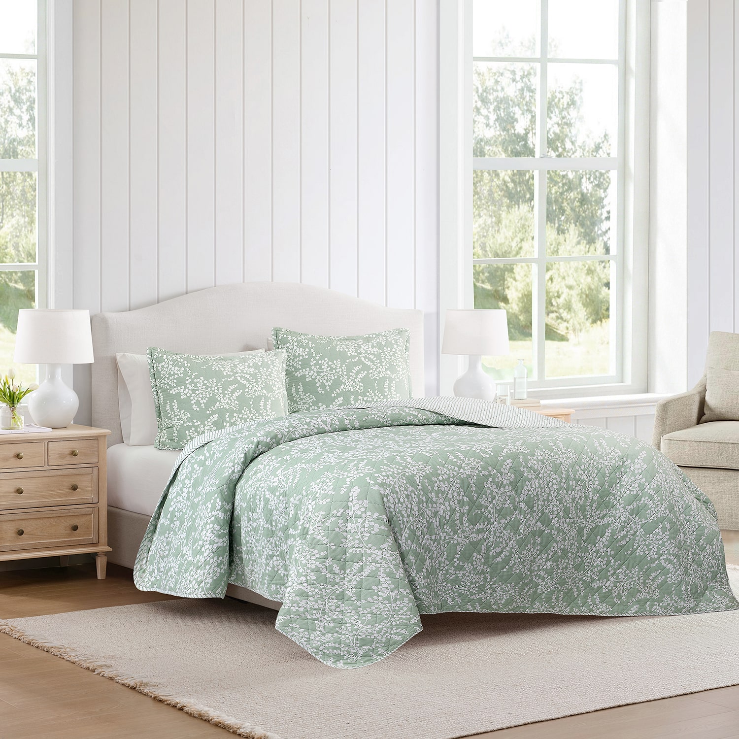 Martha Stewart Layered Branches 3-pc. Quilt Set