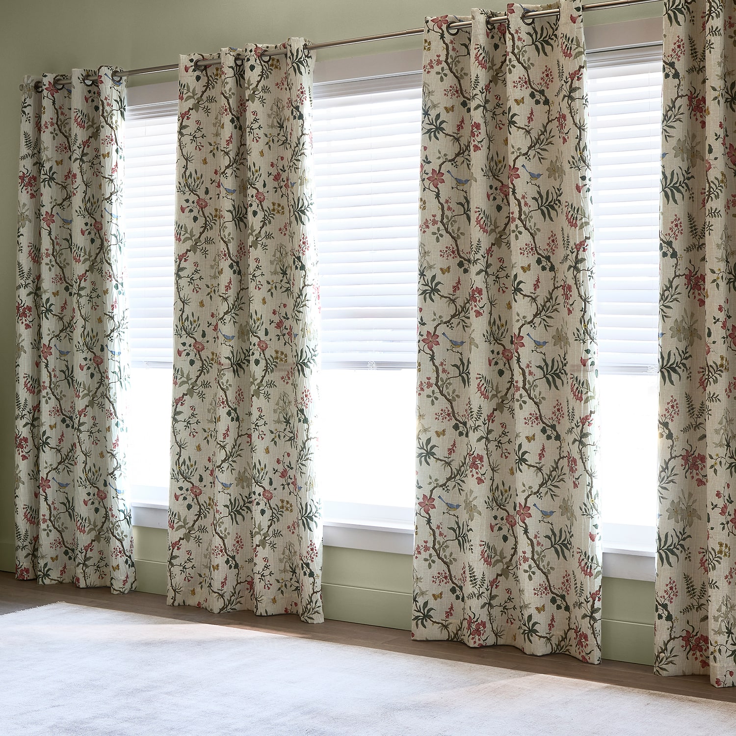 Max Blackout Crestview Print Grommet Top 100% Single Curtain Panel