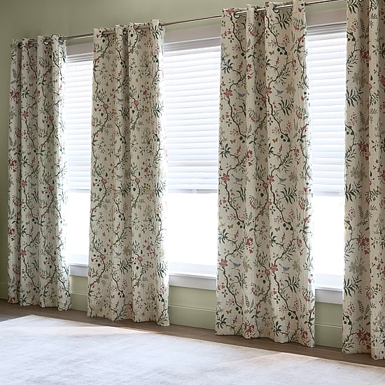 Max Blackout Crestview Crushed Print Grommet Top 100% Blackout Single Curtain Panel
