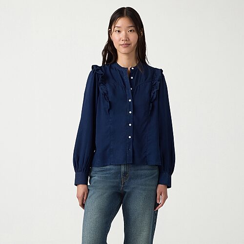 Levi 's Womens Jessie Western Shirt In Blue