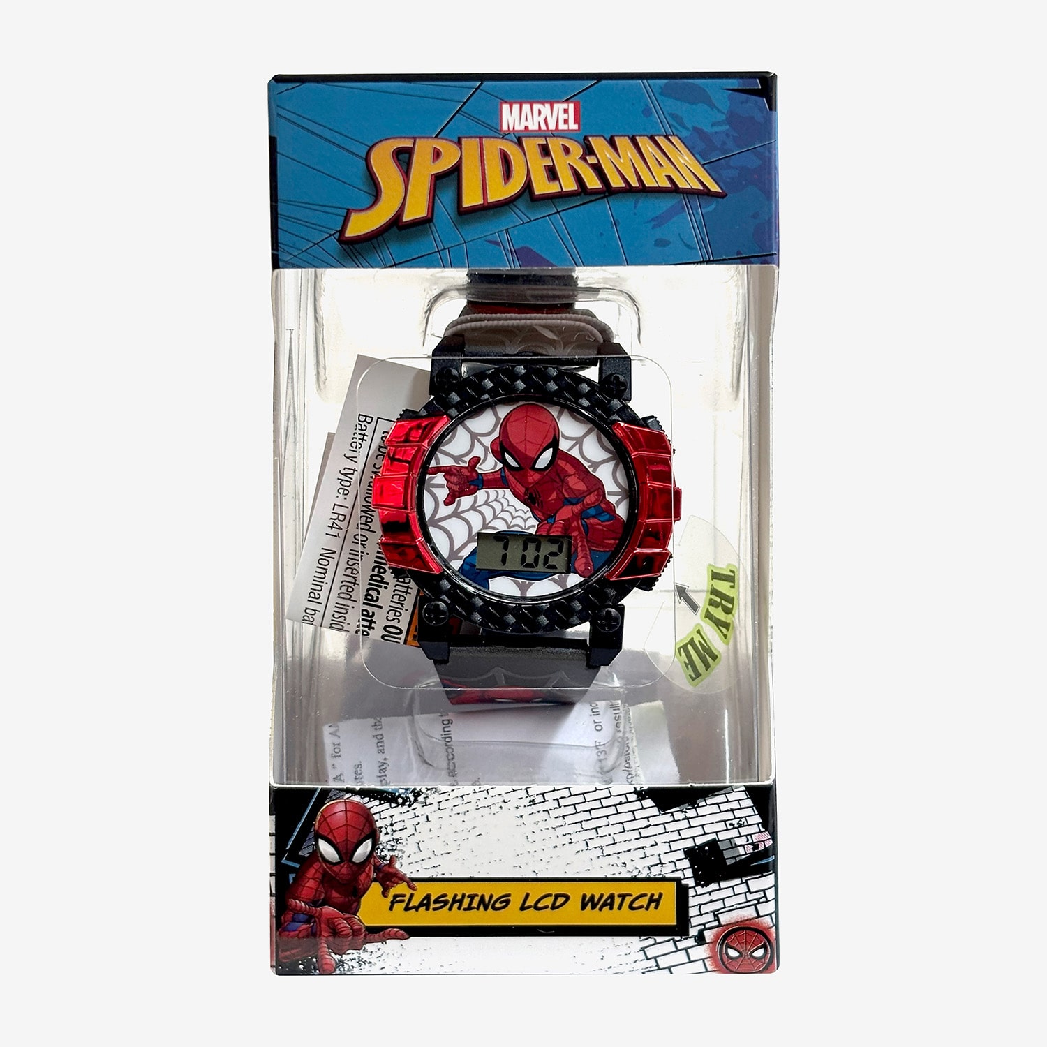 Kids Character Single Watch Spiderman Unisex Multicolor Strap Watch Spd7080jc