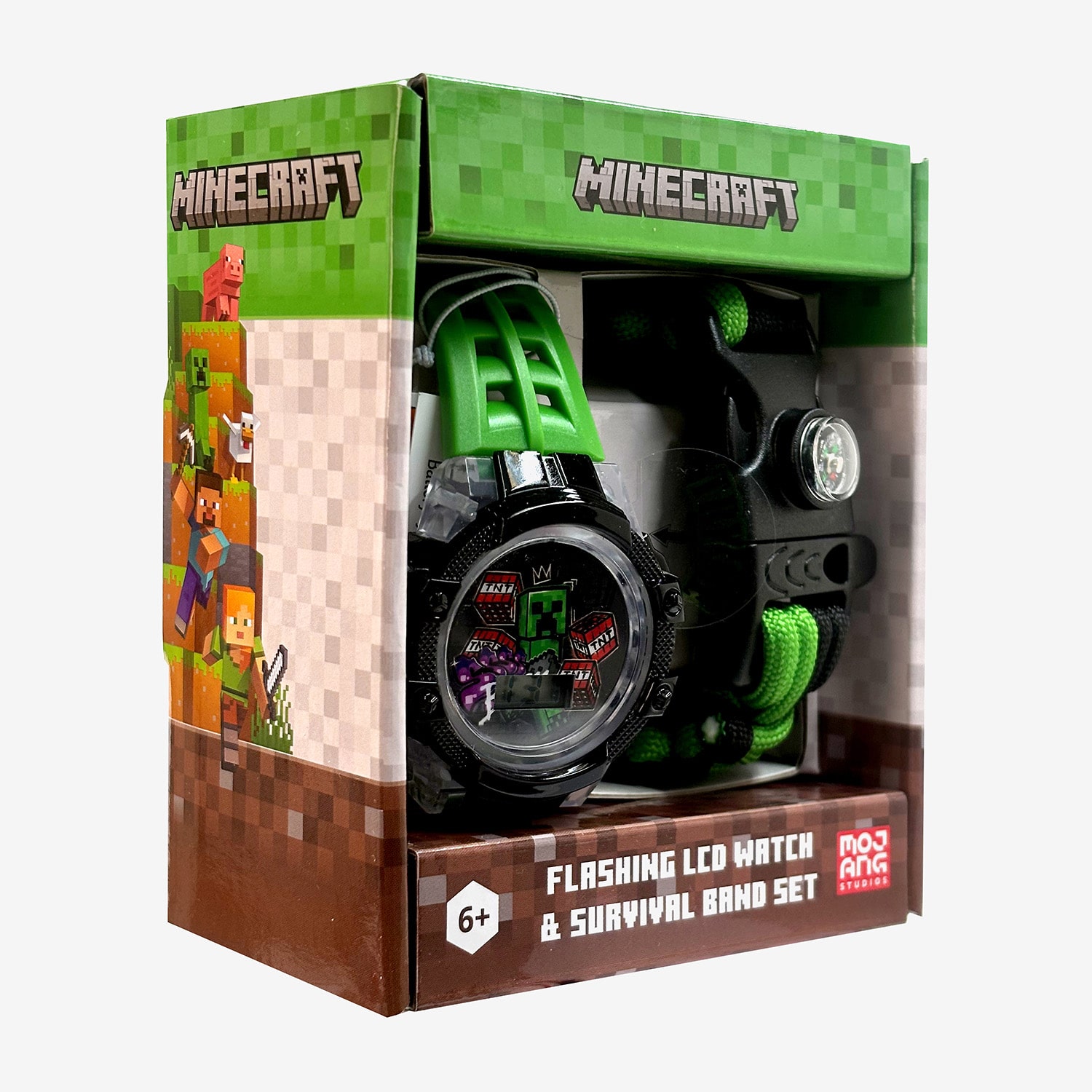 Kids Character Set Minecraft Unisex Multicolor 2-pc. Watch Boxed Set Min40143jc
