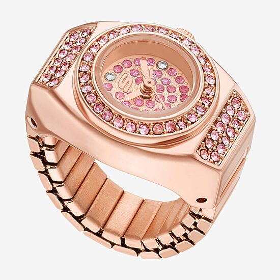 Skechers Corla Womens Crystal Accent Rose Goldtone Stainless Steel Expansion Watch Sr6397