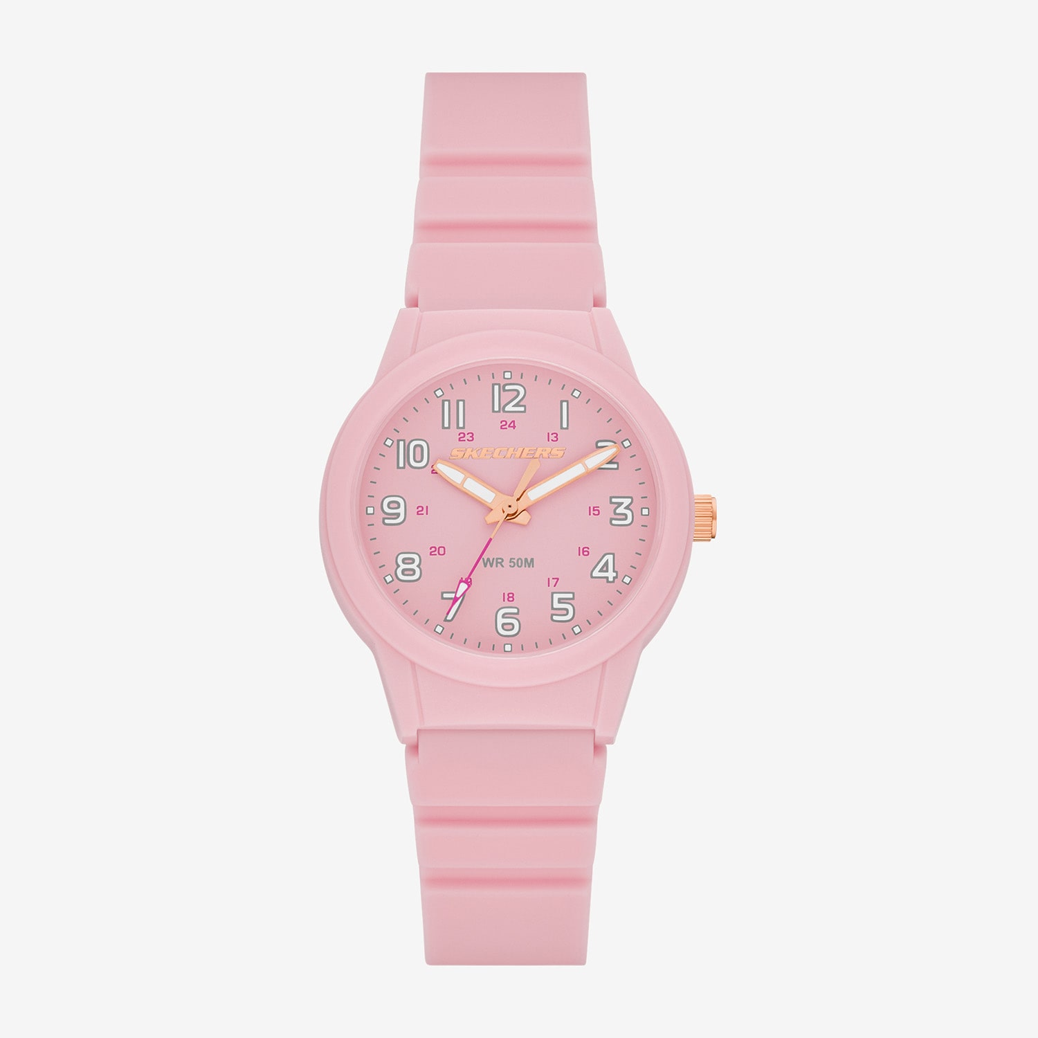 Skechers Hillview Womens Pink Strap Watch Sr6418