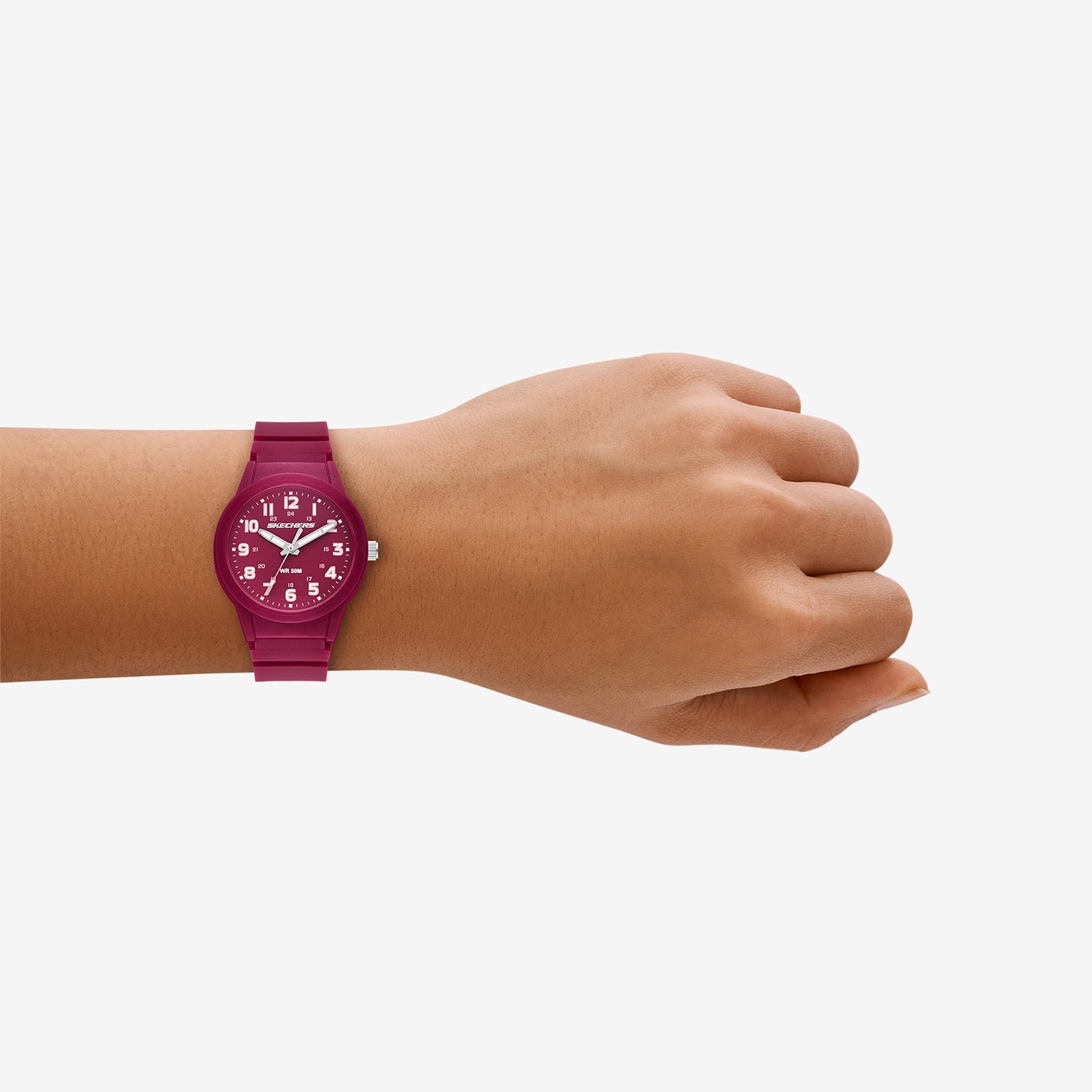 Skechers Hillview Womens Red Strap Watch Sr6406
