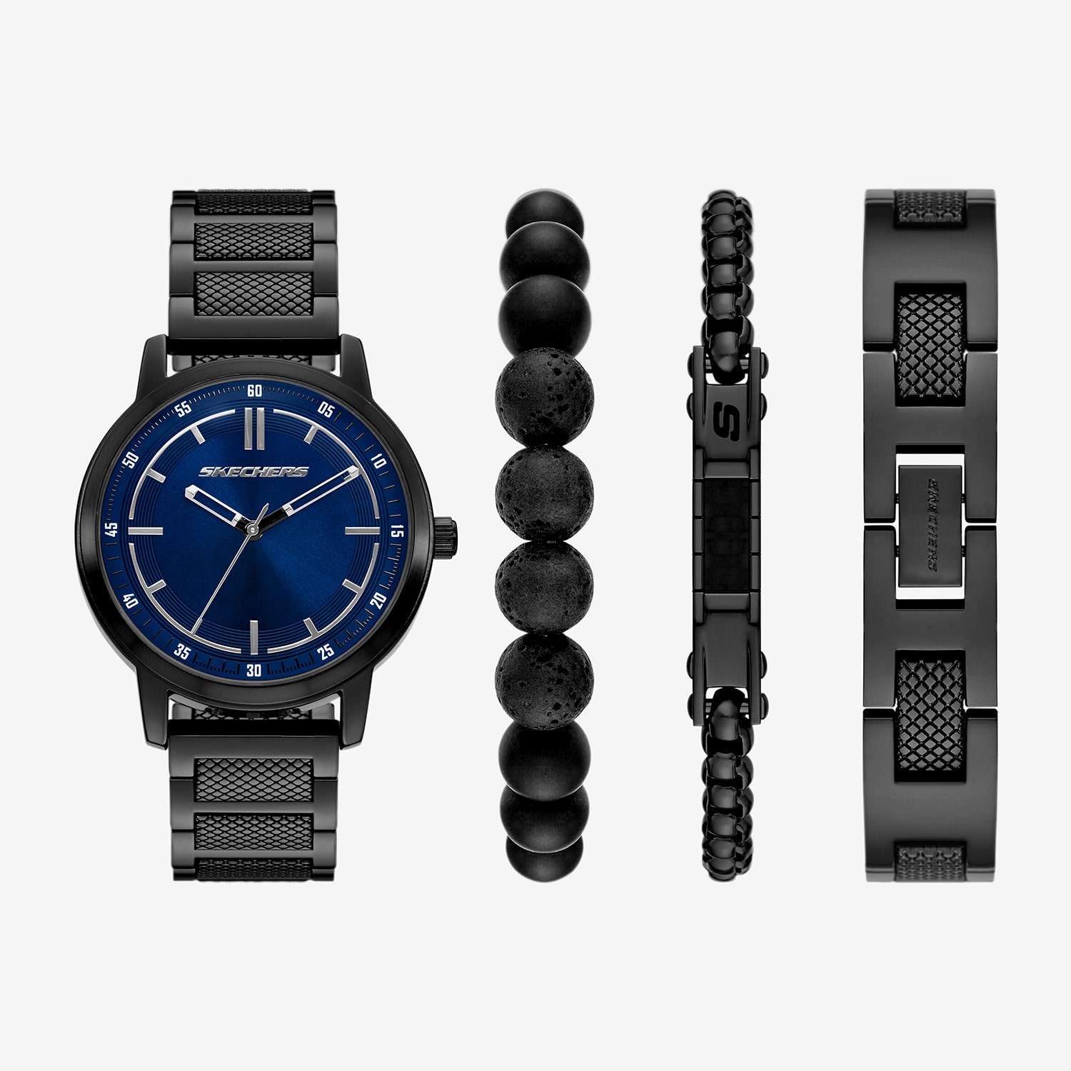 Skechers Gift Sets Mens Black 4-pc. Watch Boxed Set Sr9156