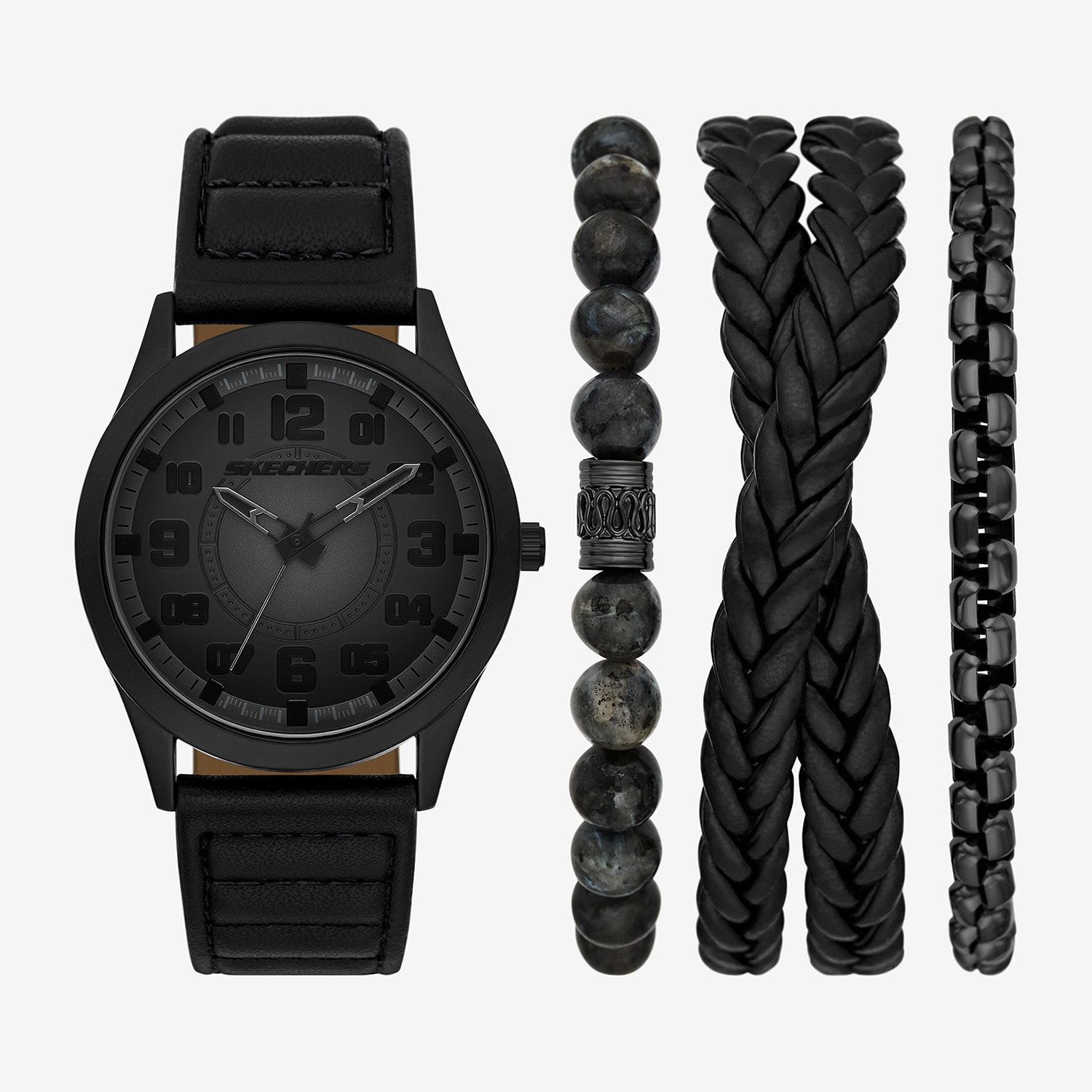 Skechers Gift Sets Mens Black 4-pc. Watch Boxed Set Sr9158