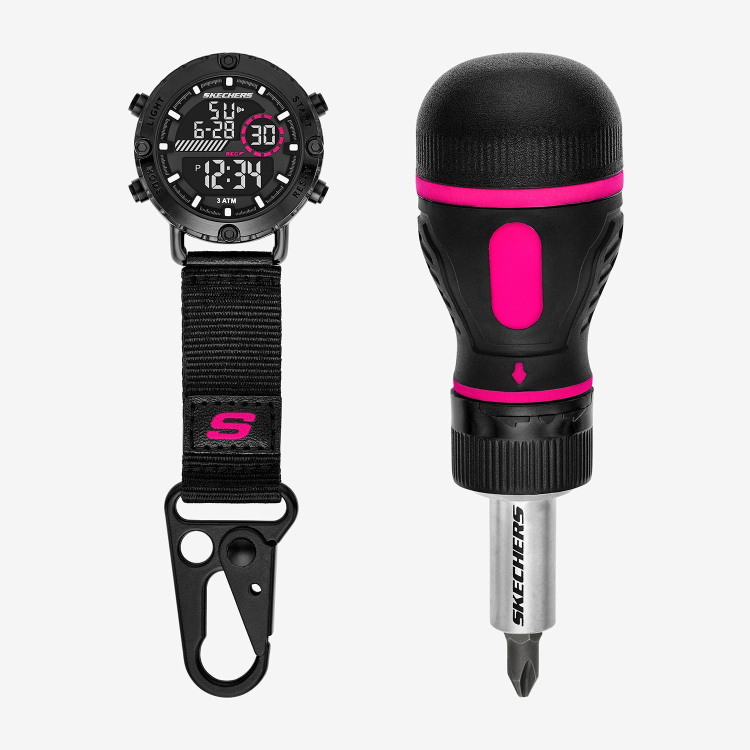 Skechers Gift Sets Womens Black 2-pc. Watch Boxed Set Sr8510