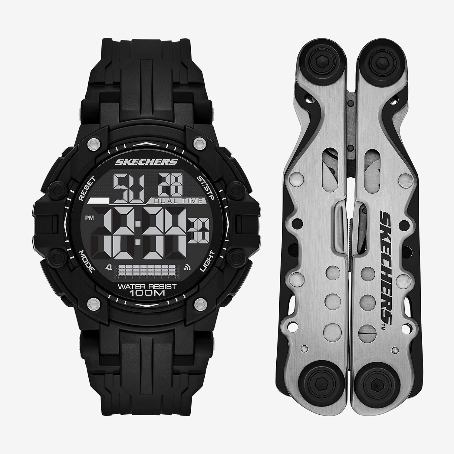 Skechers Gift Sets Mens Black 2-pc. Watch Boxed Set Sr8512