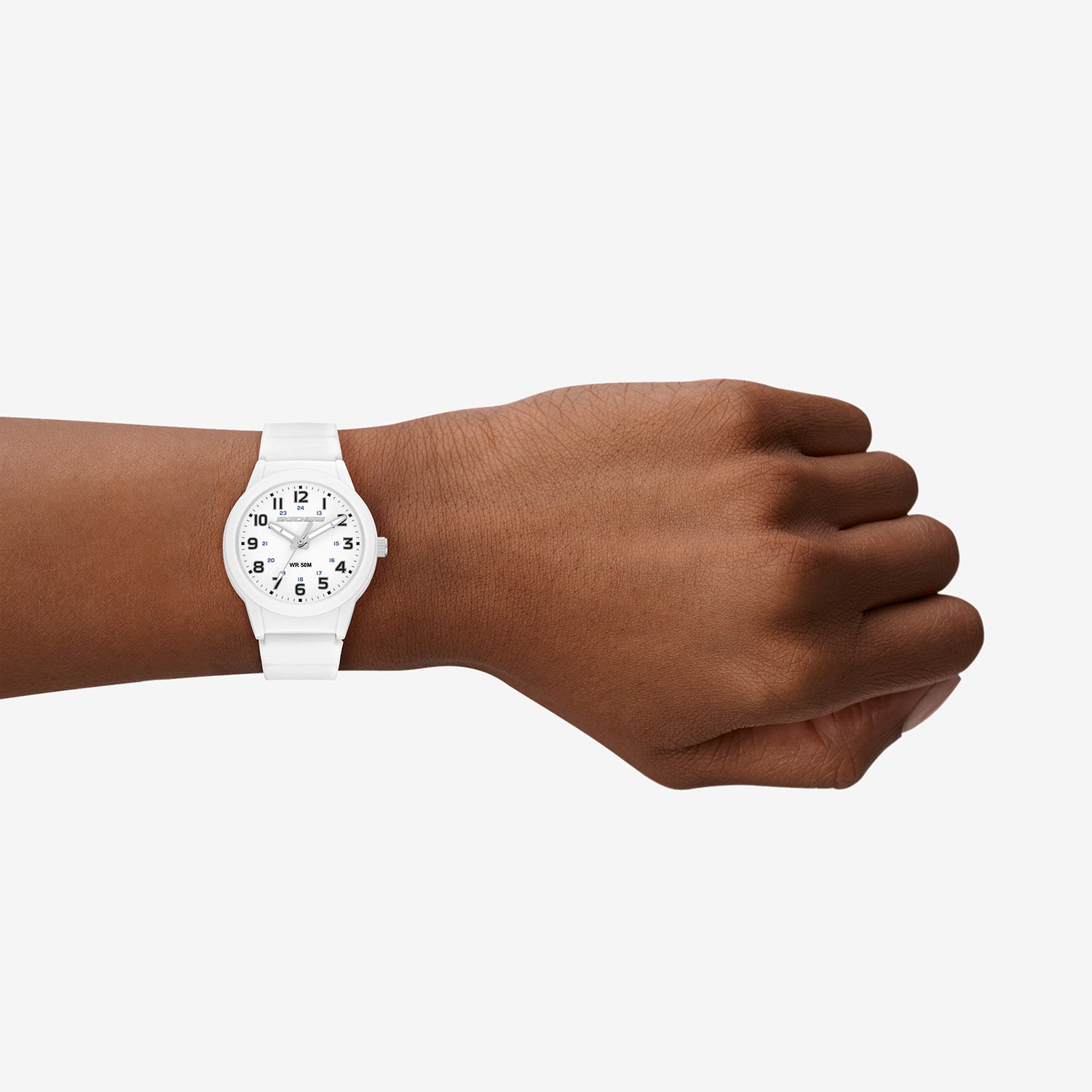Skechers Hillview Womens White Strap Watch Sr6407