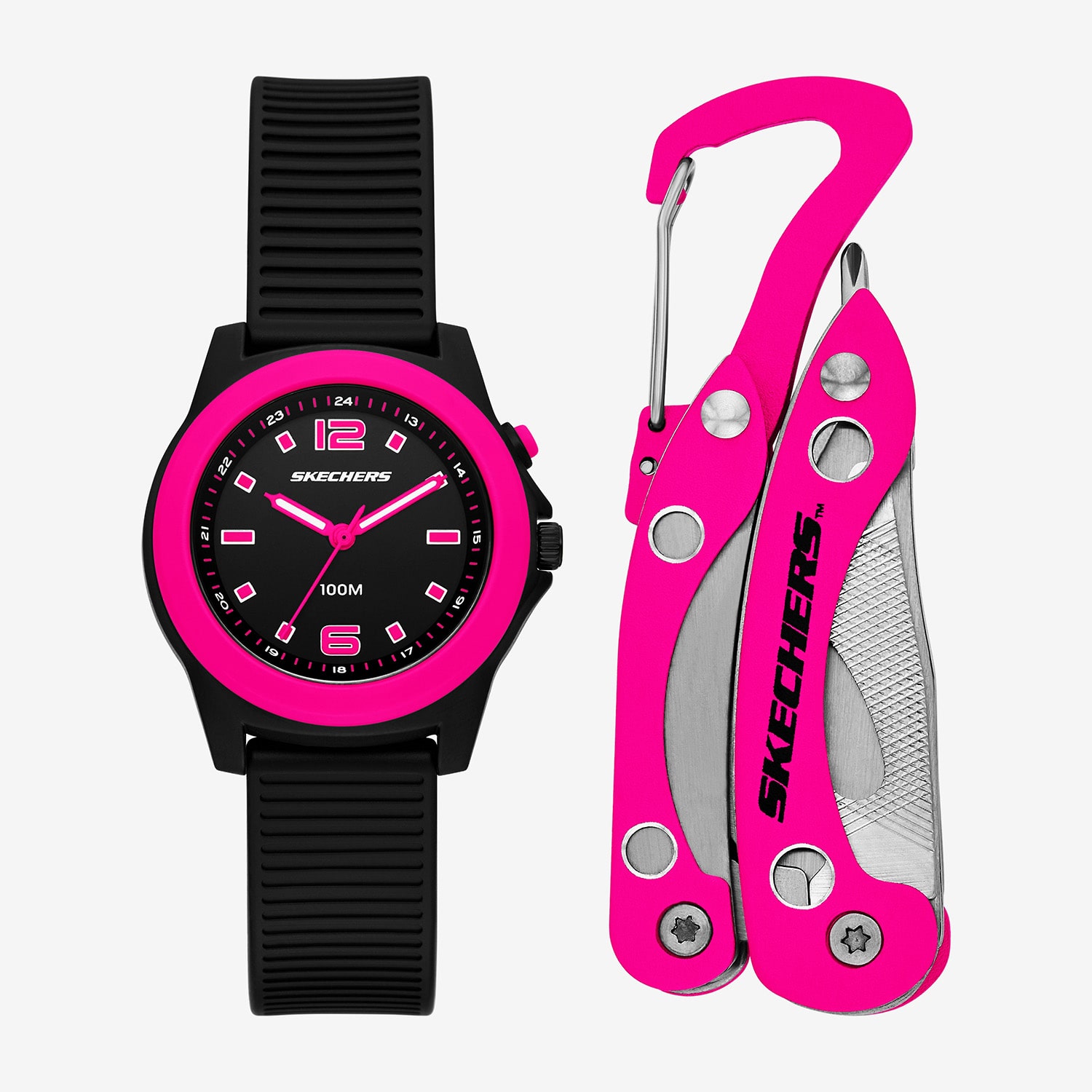 Skechers Gift Sets Womens Black 2-pc. Watch Boxed Set Sr8509