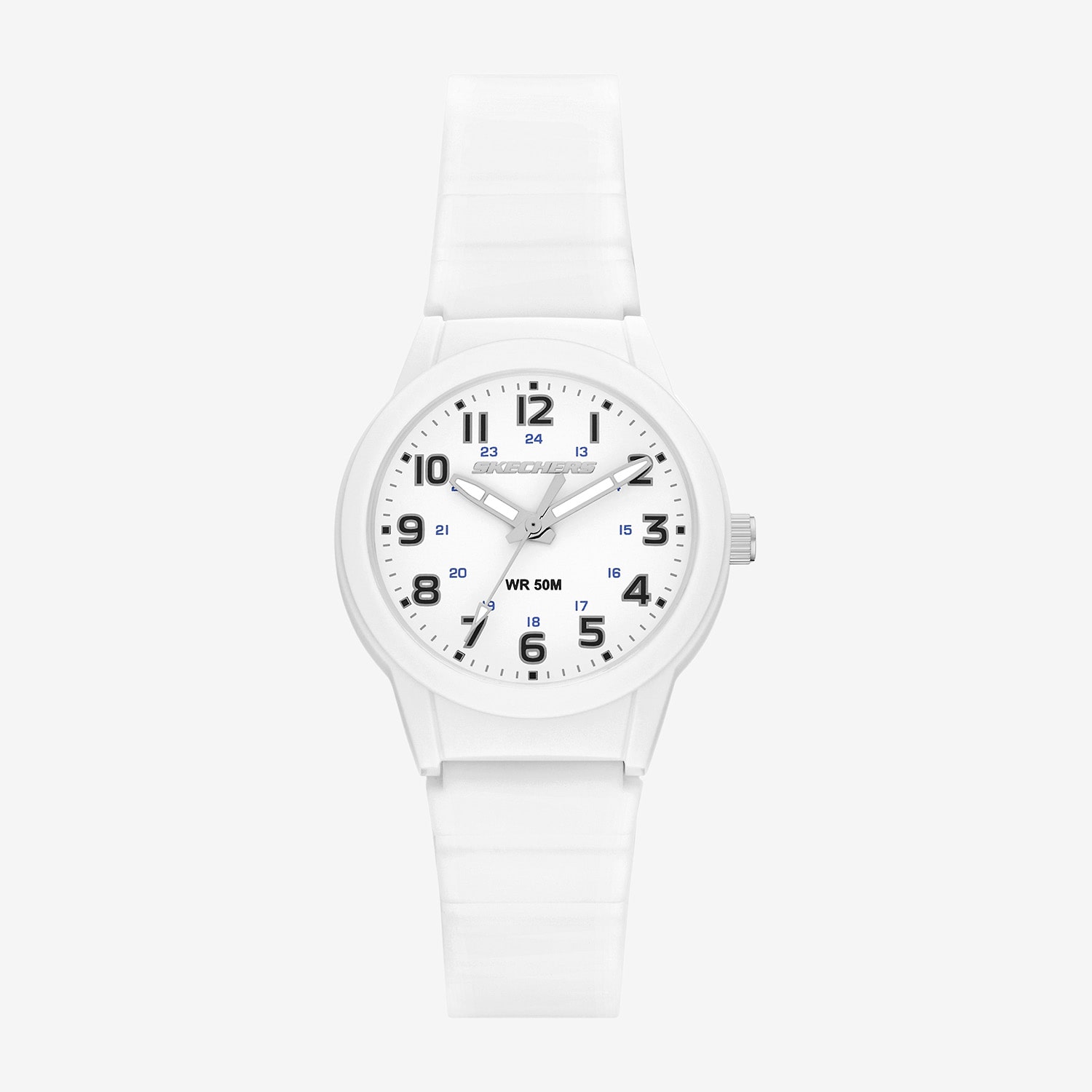 Skechers Hillview Womens White Strap Watch Sr6407
