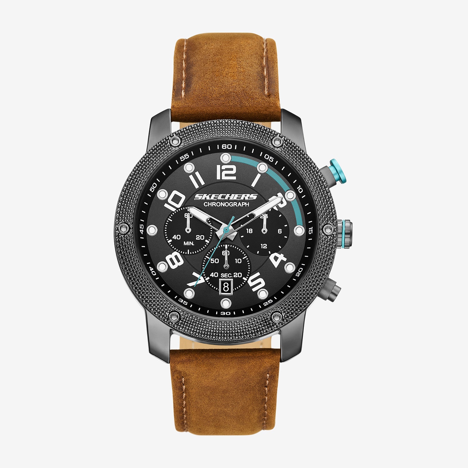 Skechers Kildare Mens Brown Leather Strap Watch Sr5305
