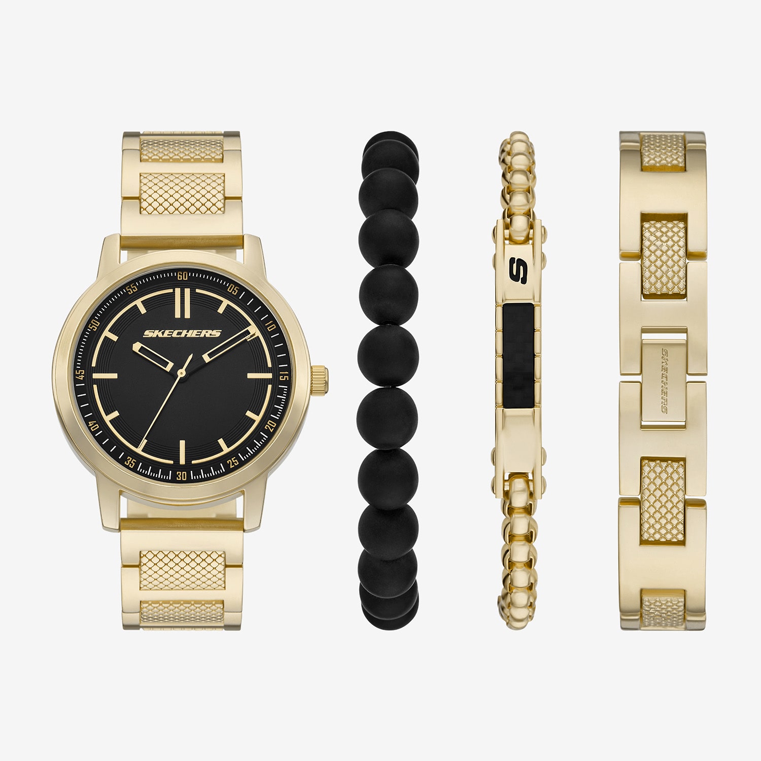 Skechers Gift Sets Mens Gold Tone 4-pc. Watch Boxed Set Sr9157
