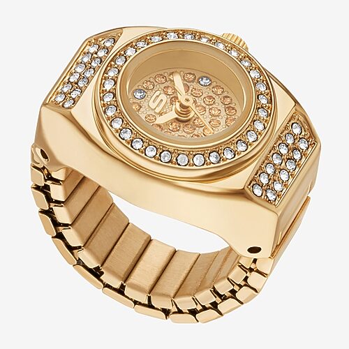 Skechers Corla Womens Crystal Accent Gold Tone Stainless Steel Expansion Watch Sr6398, One Size, Yellow