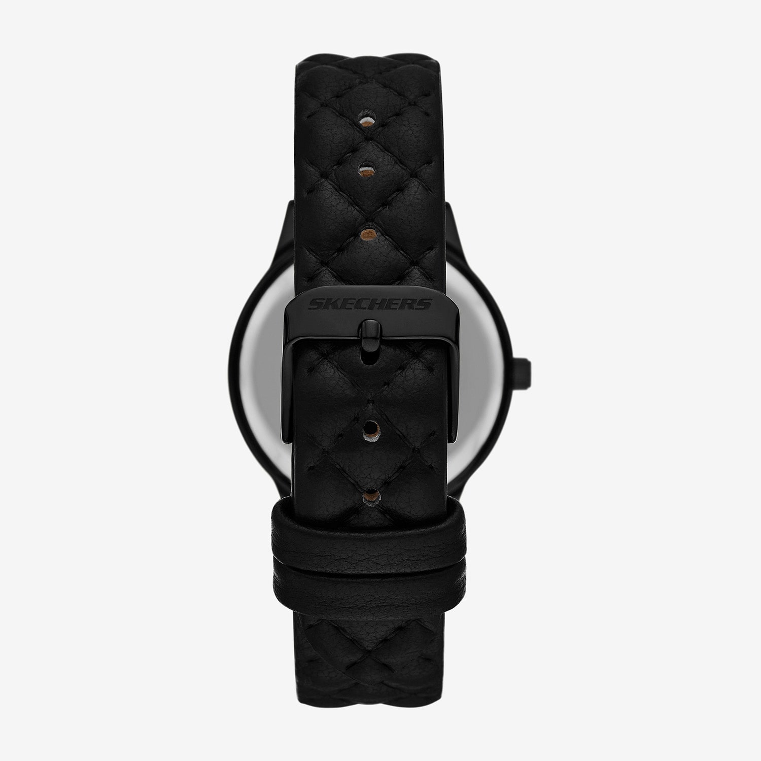 Skechers Camila Womens Crystal Accent Black Leather Strap Watch Sr6394