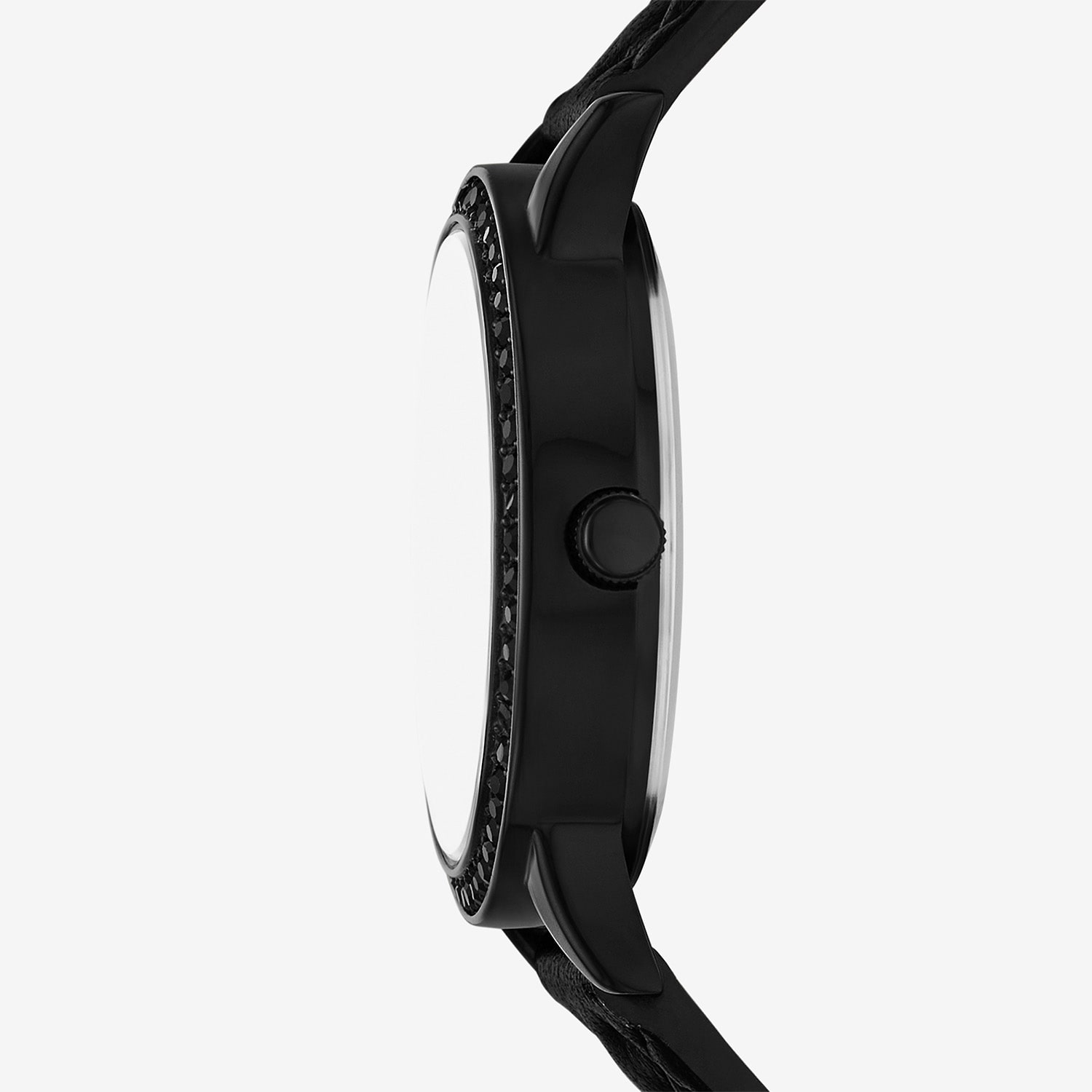 Skechers Camila Womens Crystal Accent Black Leather Strap Watch Sr6394