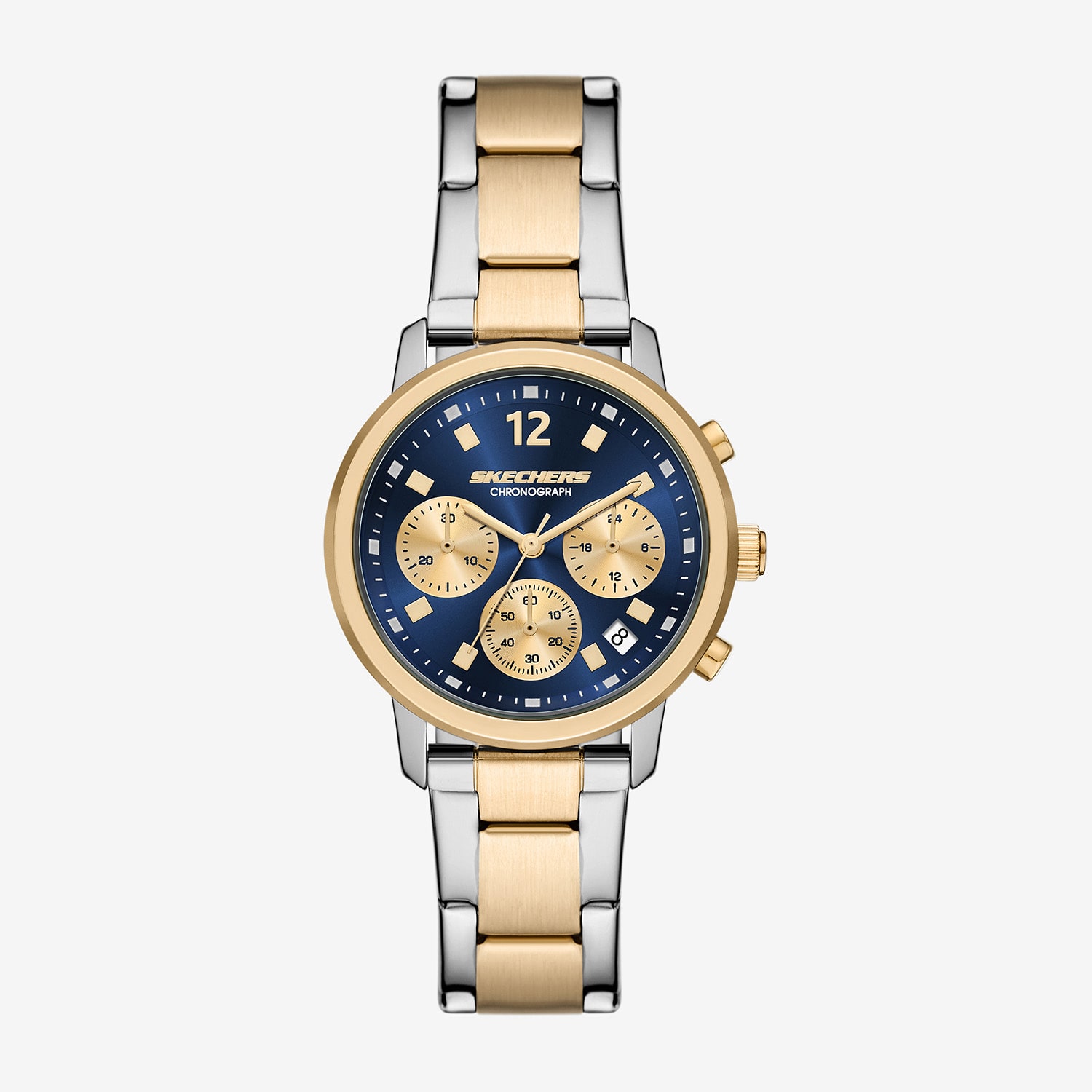 Skechers Laurelwood Womens Chronograph Two Tone Bracelet Watch Sr6391