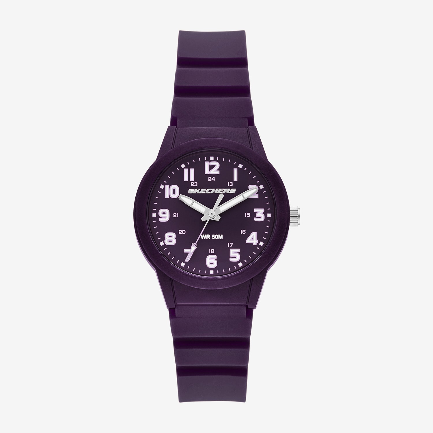 Skechers Hillview Womens Purple Strap Watch Sr6419
