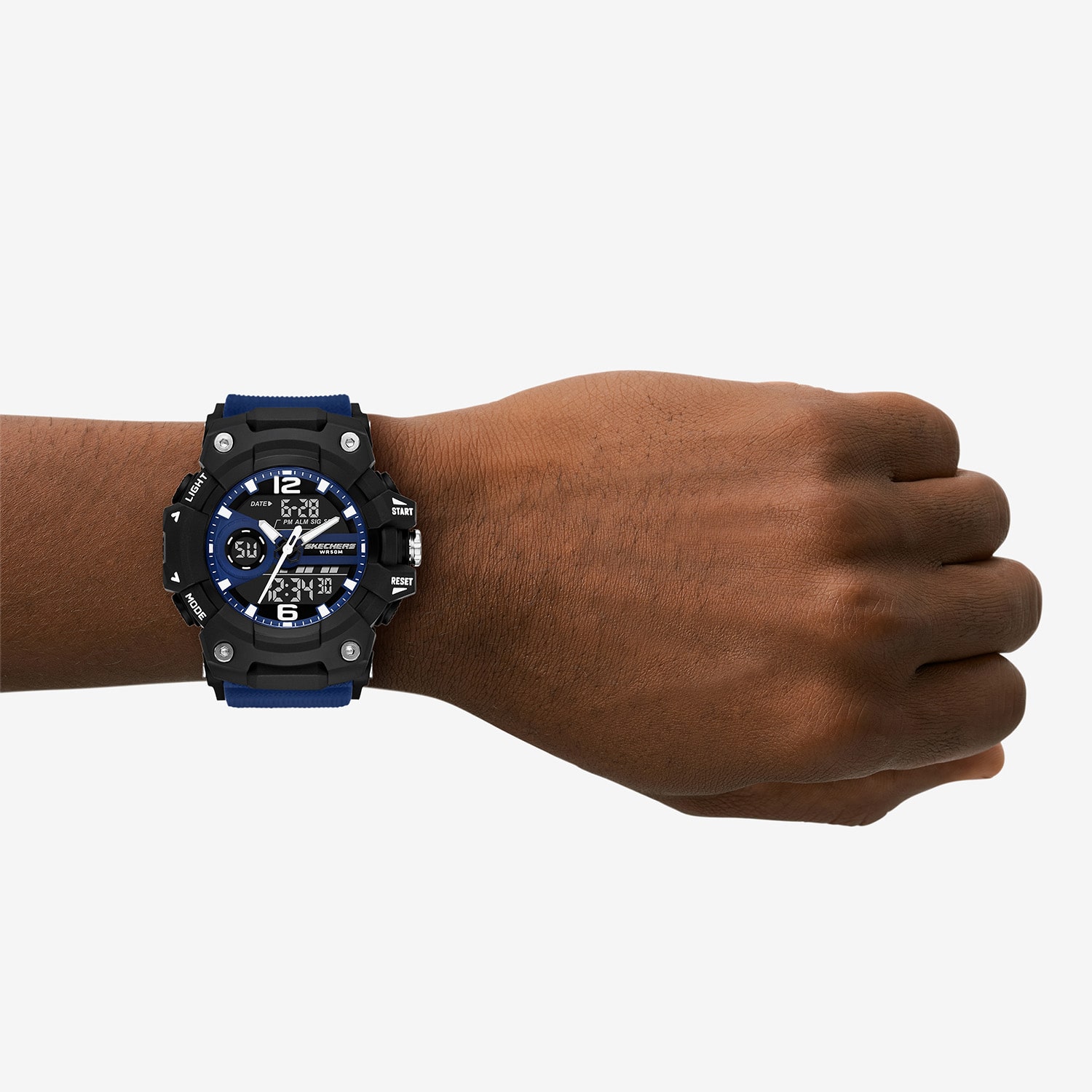 Skechers Nealy Mens Blue Strap Watch Sr1203