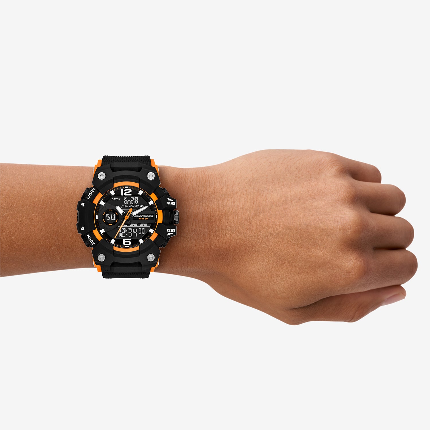 Skechers Nealy Mens Black Strap Watch Sr1202