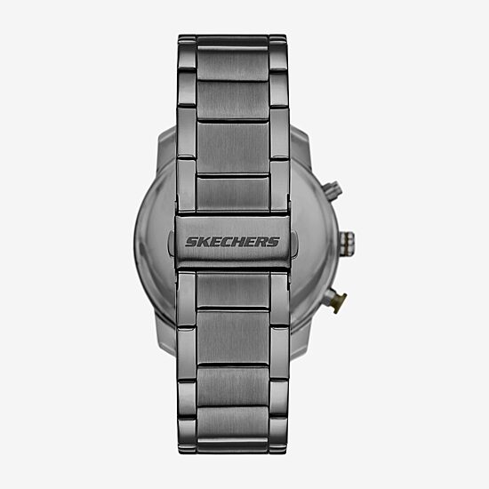 Skechers Kildare Mens Chronograph Gray Stainless Steel Bracelet Watch Sr5302