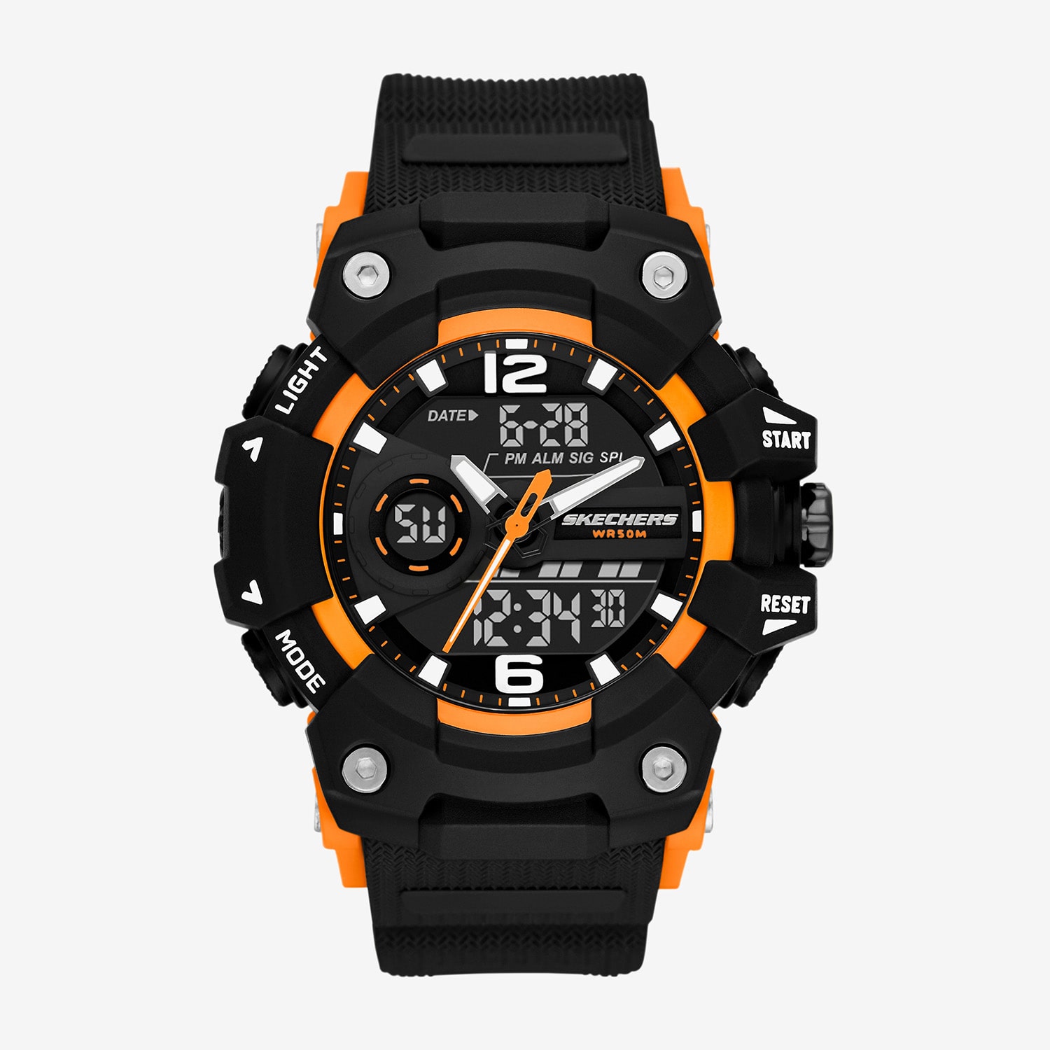 Skechers Nealy Mens Black Strap Watch Sr1202